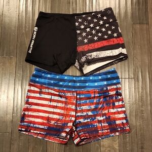 Born Primitive Men’s American Flag Swim Trunks - Red & Blue